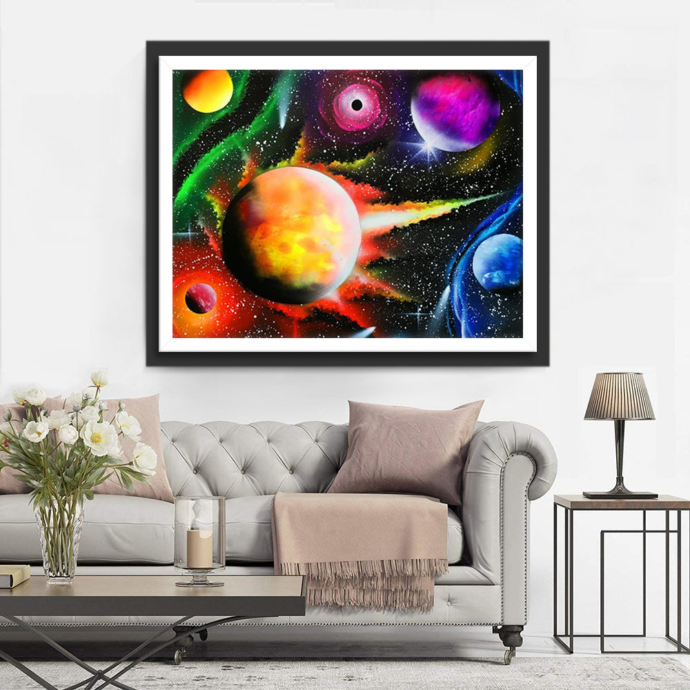 Kosmische Planeten Diamond Painting