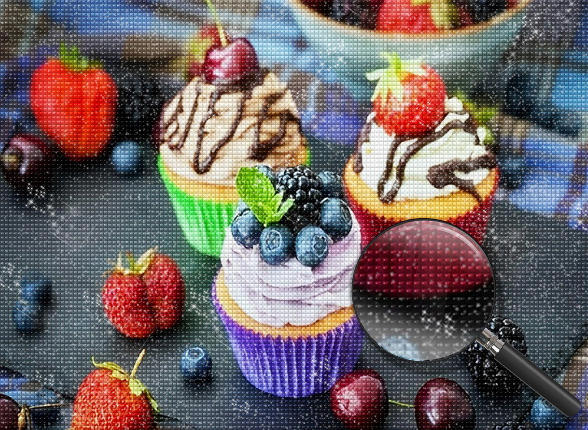 Kuchen Früchte Diamond Painting