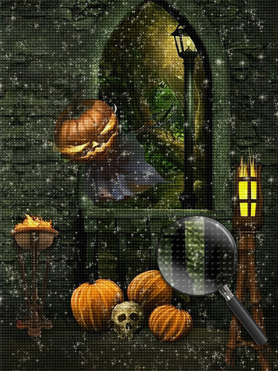 Kürbis im Schloss Diamond Painting