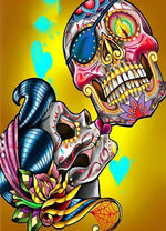 Kuss vom Totenkopf Diamond Painting