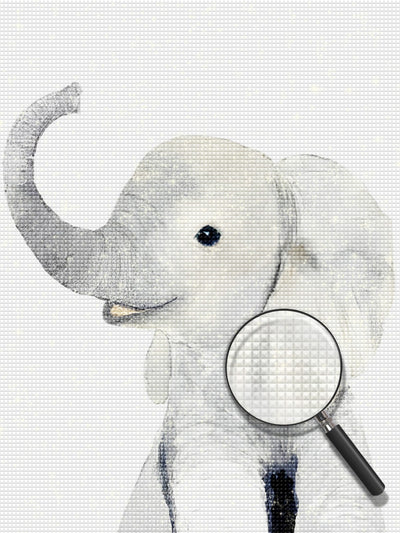 Lächelnder Cartoon-Elefant Diamond Painting