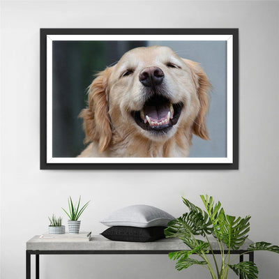 Lächelnder Golden Retriever Diamond Painting