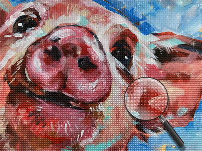 Lächelndes Schwein Diamond Painting