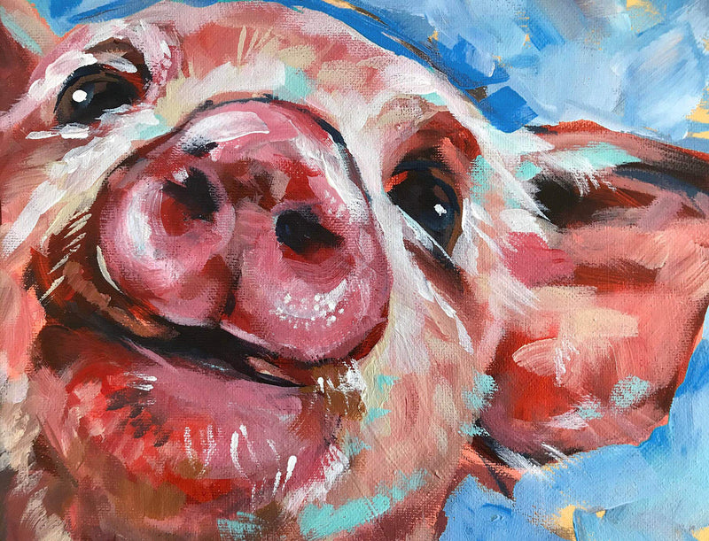 Lächelndes Schwein Diamond Painting