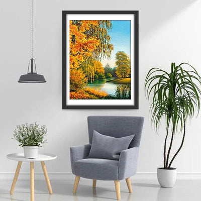 Landschaft Herbst Diamond Painting