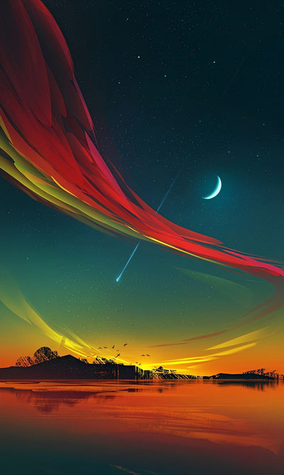 Landschaft Nacht Diamond Painting