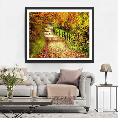 Landstraße im Herbst Diamond Painting