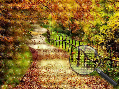 Landstraße im Herbst Diamond Painting