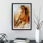 Laufendes braunes Pferd Diamond Painting