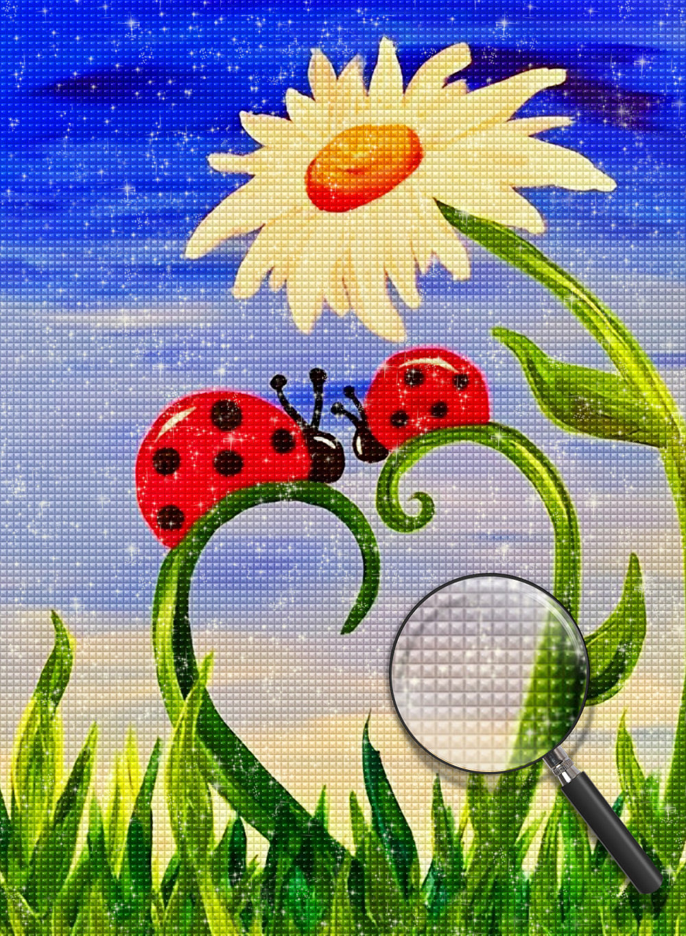 Liebe Käfer Blume Diamond Painting