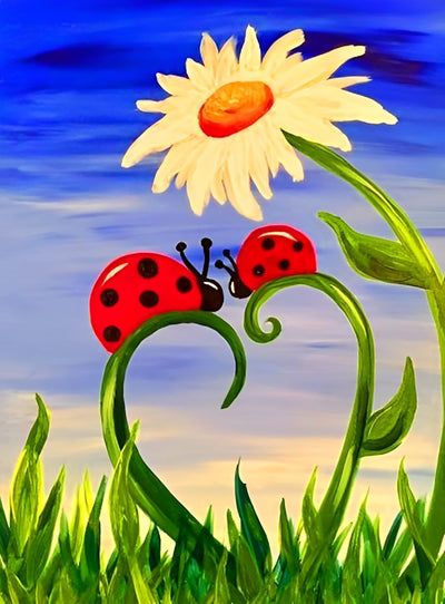 Liebe Käfer Blume Diamond Painting