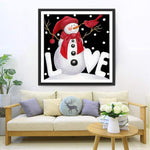Liebe Schneemann Vogel Diamond Painting