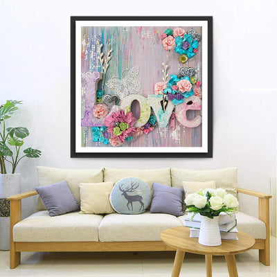 Liebe und Blumen Diamond Painting