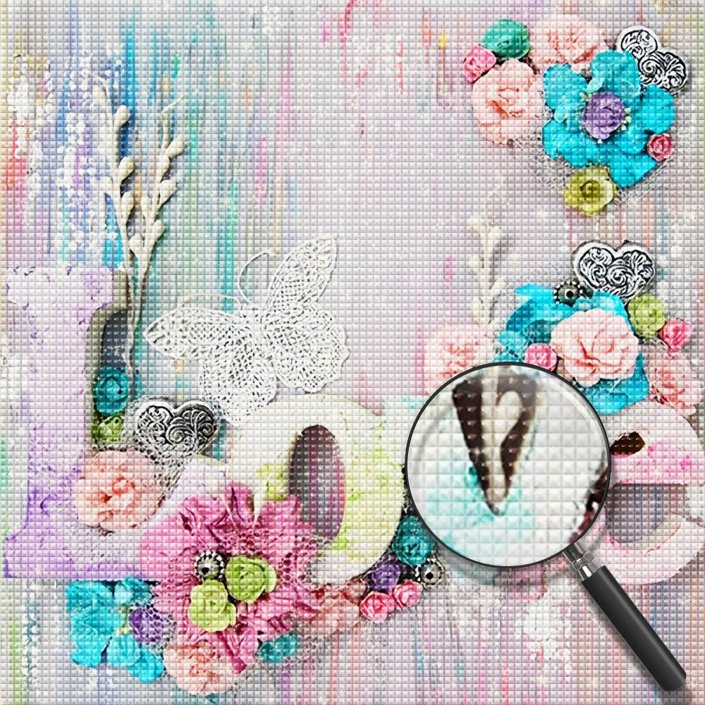Liebe und Blumen Diamond Painting