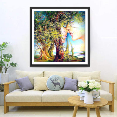 Liebe zwischen Baum und Himmel Diamond Painting