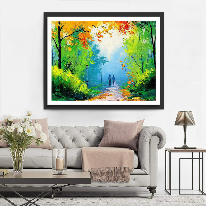 Liebespaar im Wald Diamond Painting