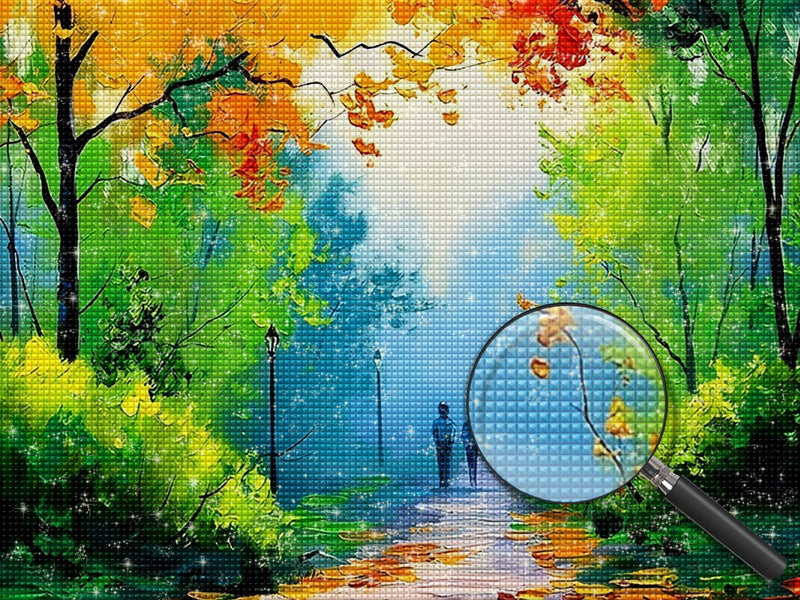 Liebespaar im Wald Diamond Painting