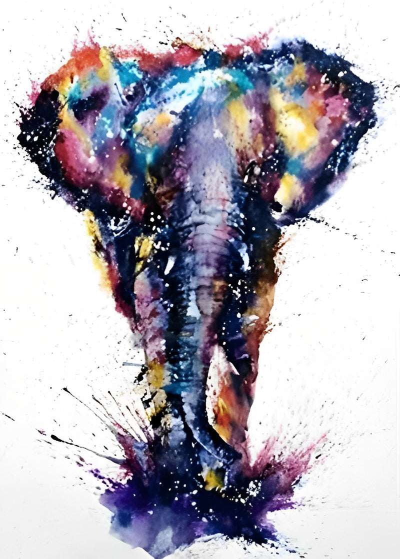 Lila Elefant Diamond Painting