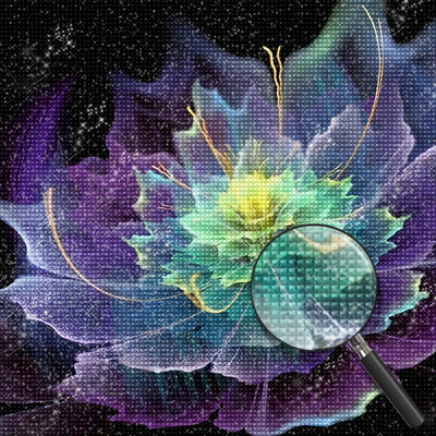 Lila Lotus Diamond Painting