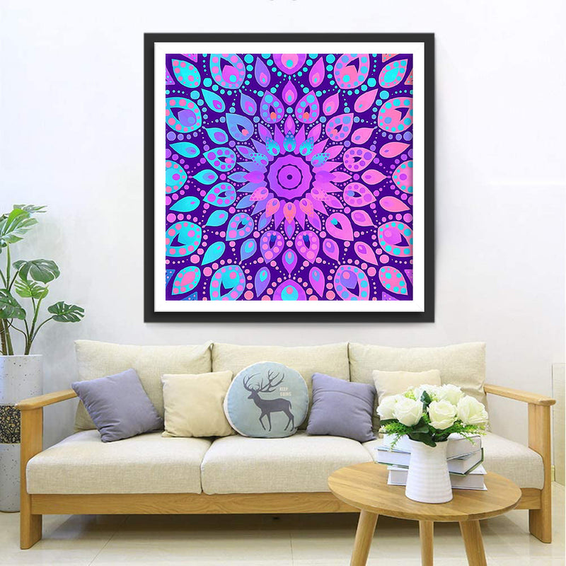 Lila Mandala Diamond Painting