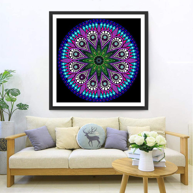 Lila Mandala Diamond Painting