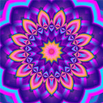 Lila Sonnenblume Mandala Diamond Painting