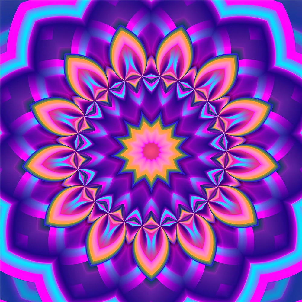 Lila Sonnenblume Mandala Diamond Painting