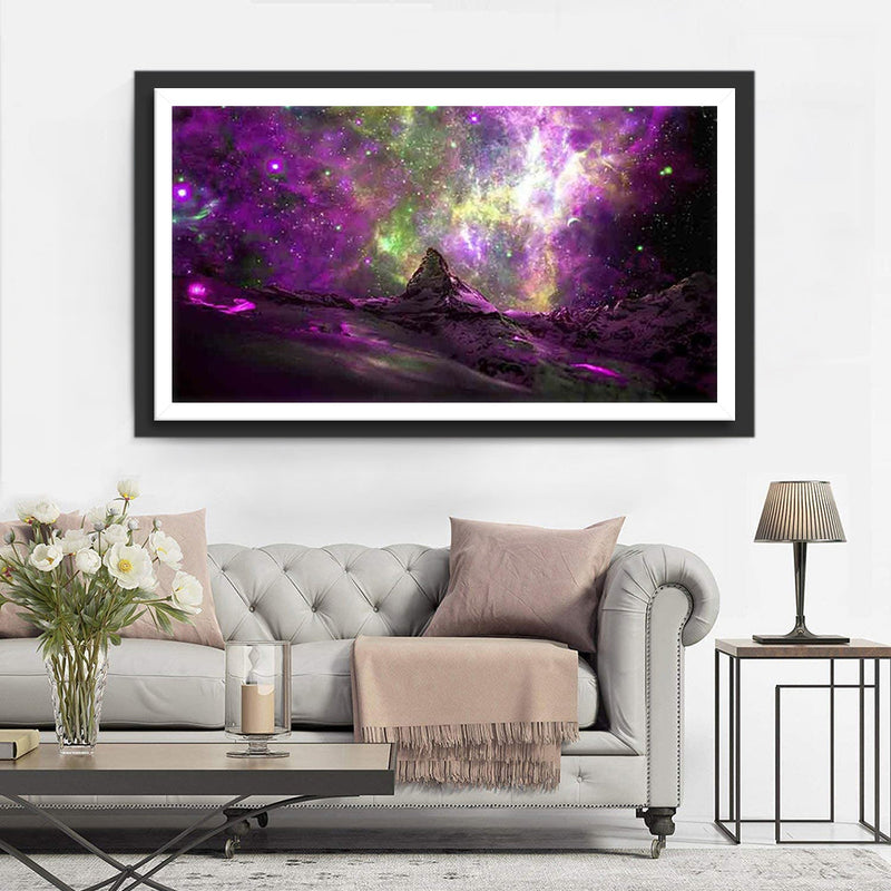 Lila Sternennacht Diamond Painting