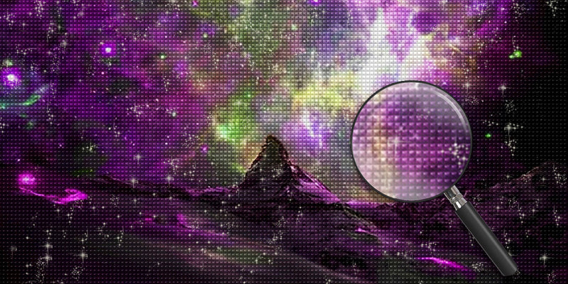 Lila Sternennacht Diamond Painting