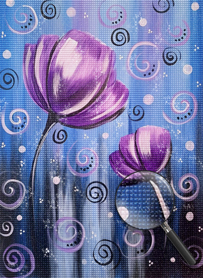 Lila Tulpen Diamond Painting