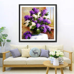 Lila und weiße Flieder Diamond Painting