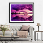 Lila Wolken und See Diamond Painting