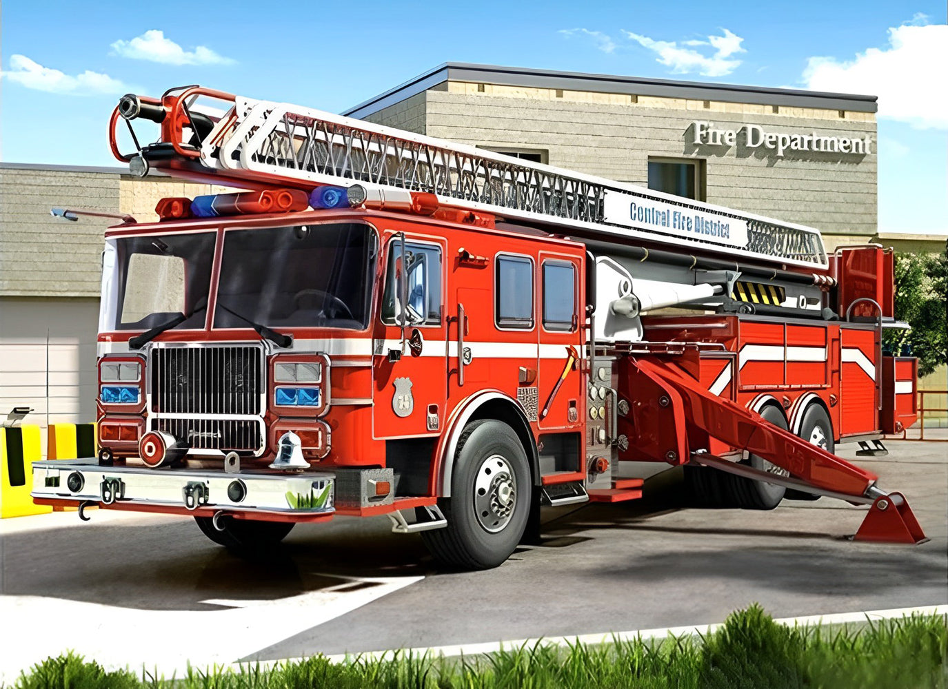 Löschfahrzeug Diamond Painting