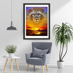 Löwe am Himmel bei Sonnenaufgang Diamond Painting