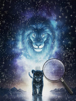 Löwe am Himmel Diamond Painting