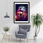 Löwe und Sternenhimmel Diamond Painting