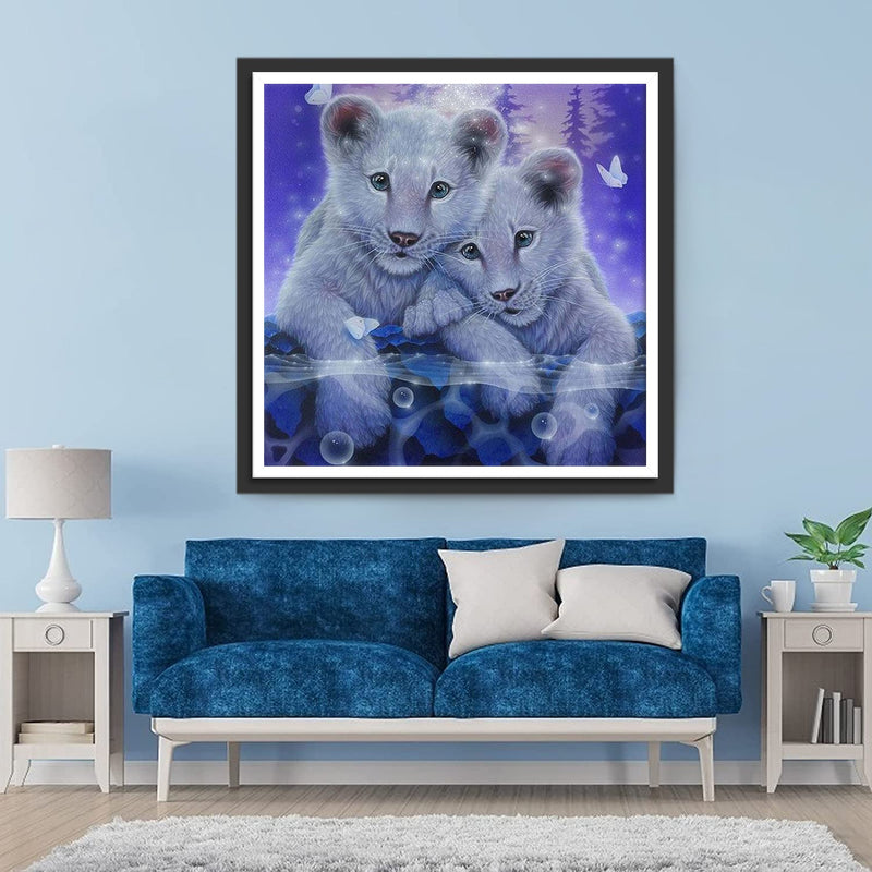 Löwenbabys Diamond Painting