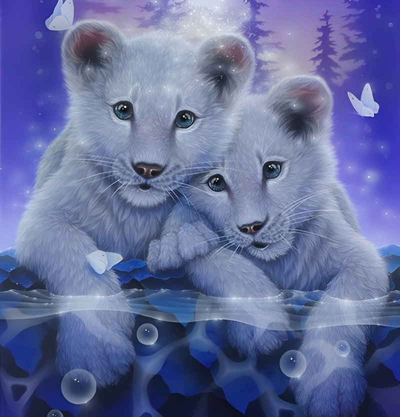 Löwenbabys Diamond Painting