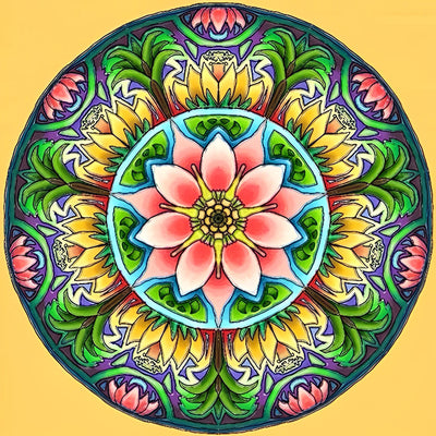 Lotus-Mandala Diamond Painting