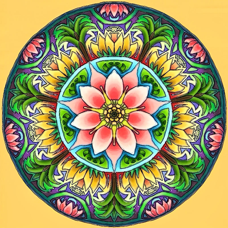 Lotus-Mandala Diamond Painting