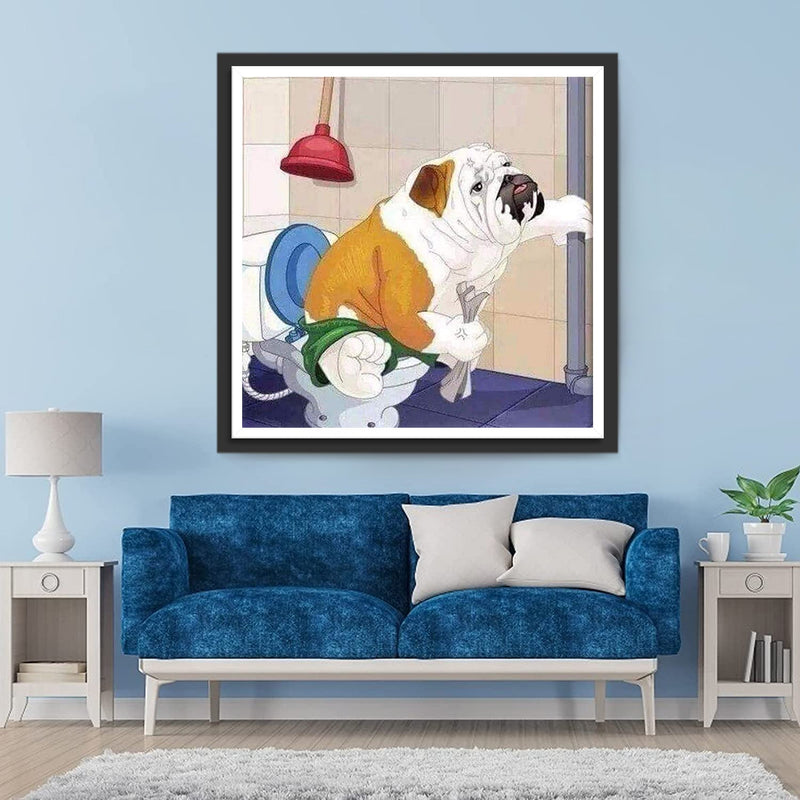 Lustiger Cartoon-Hund Diamond Painting