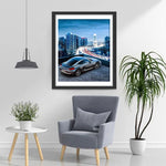 Luxusauto in der Stadt Diamond Painting