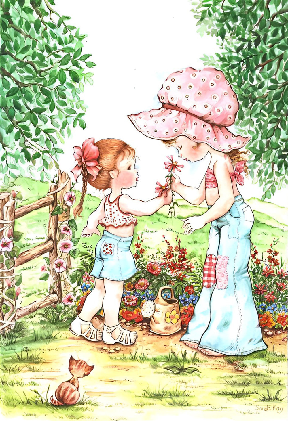 Mädchen im Frühling Diamond Painting