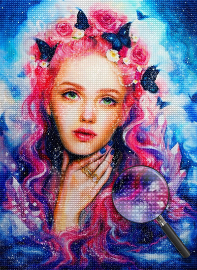 Mädchen mit roten Haaren Diamond Painting