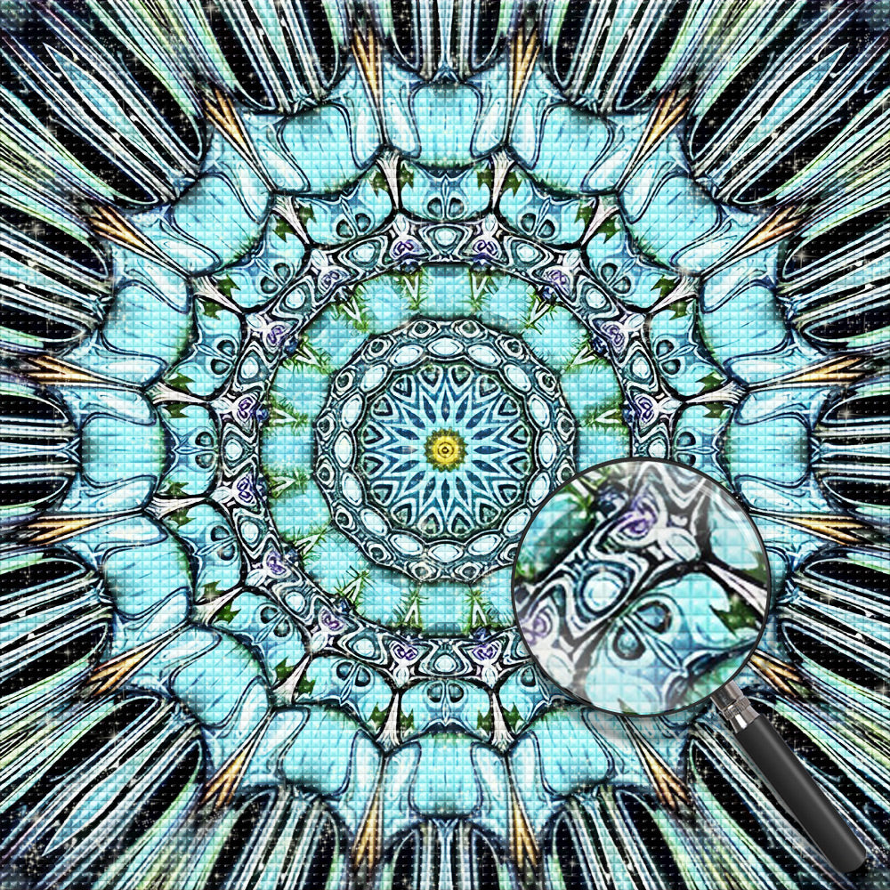 Magisches grünes Mandala Diamond Painting