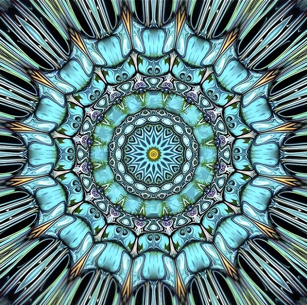 Magisches grünes Mandala Diamond Painting