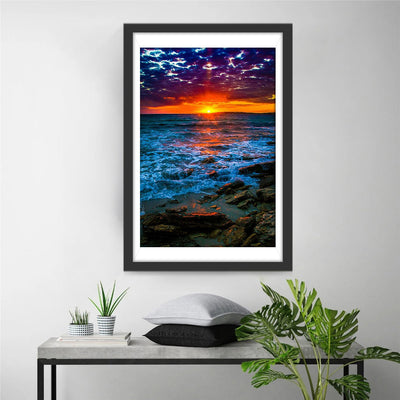 Meer bei Sonnenaufgang Diamond Painting