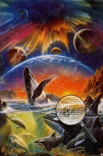 Meerestiere und Weltraum Diamond Painting