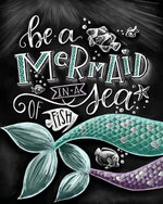 Meerjungfrau und Fisch Diamond Painting