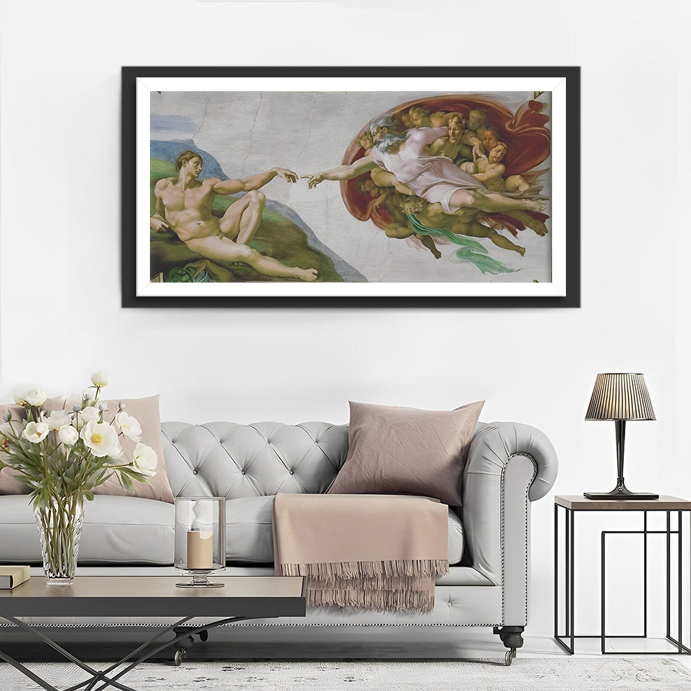 Michelangelo, Die Erschaffung Adams Diamond Painting